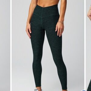 Fabletics Heather High Rise Green Leggings XS